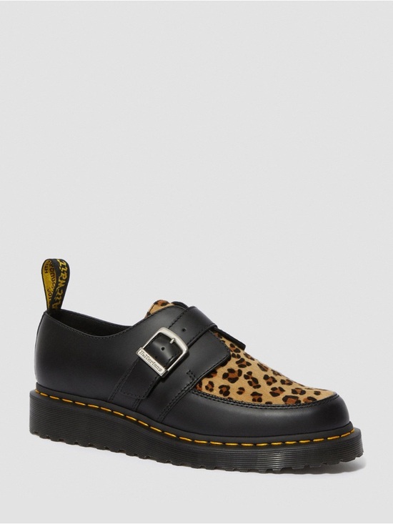 Dr. Martens Shoes - Dr. Martens Ramsey Leopard Print Monk Shoe in Black & Leopard